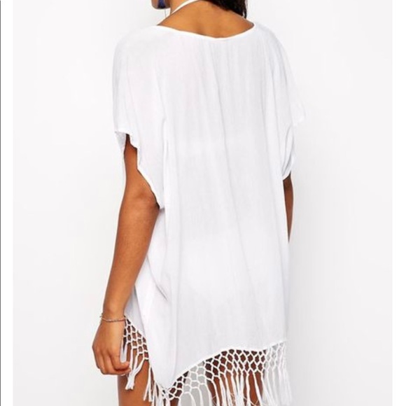 White Fringe Cover Up - Picture 3 of 3